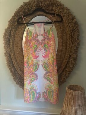 Lilly Pulitzer Hotty Pink Dusk Silk Dress - XS